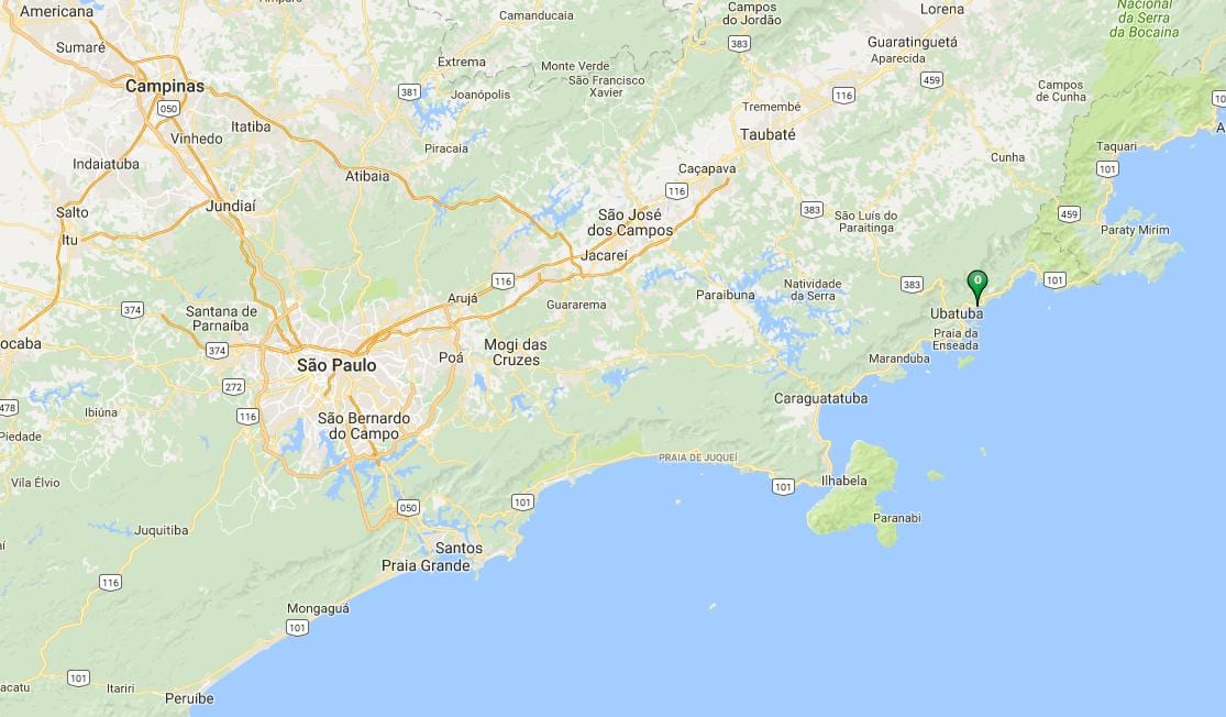 Карта пляж Вермелья-ДУ-Норті