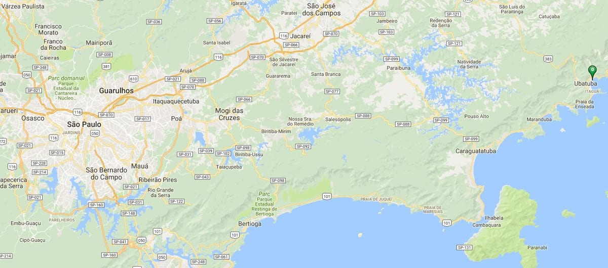 Карта пляжу Переке Аку