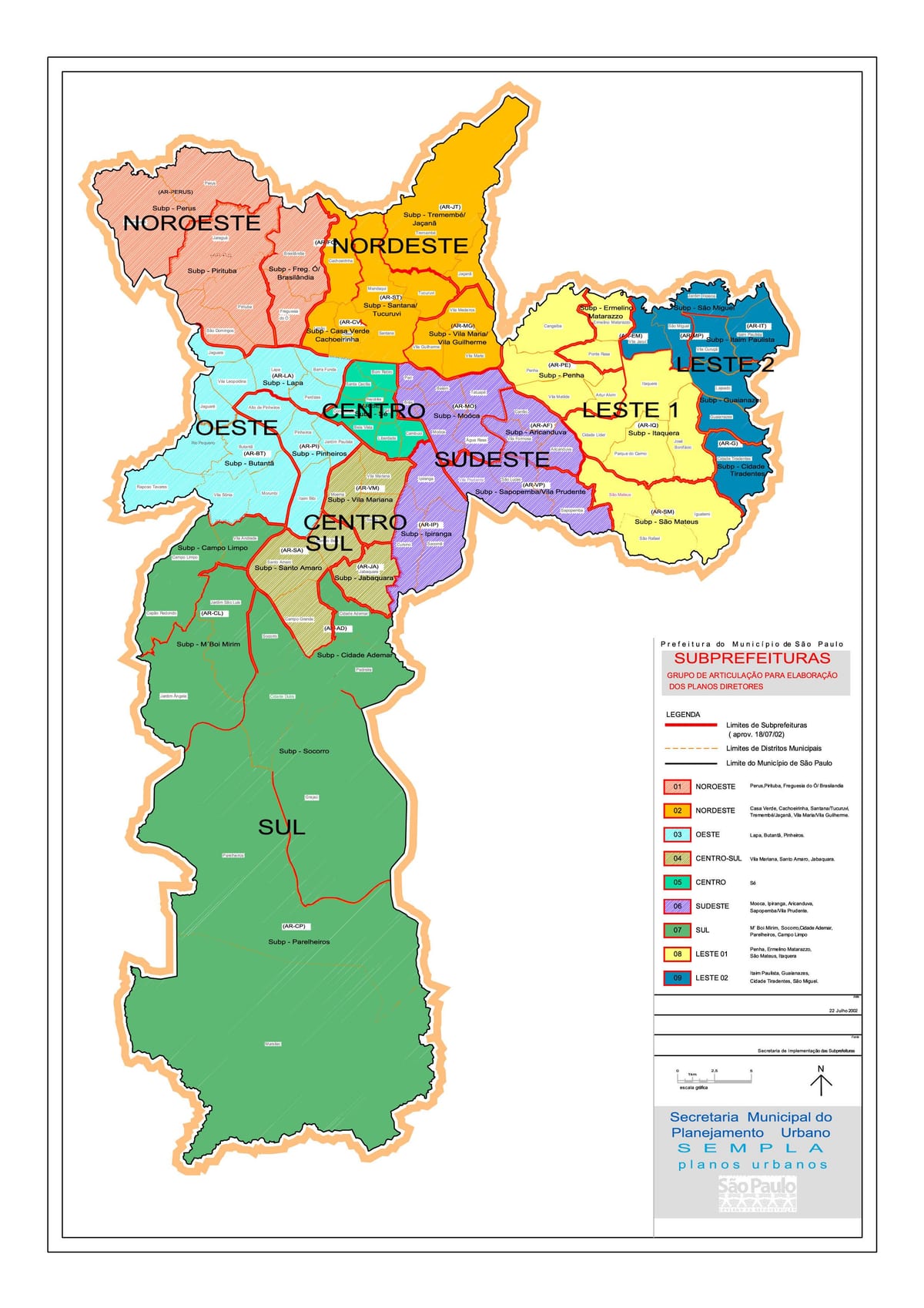 Карта регіонів Сан-Паулу