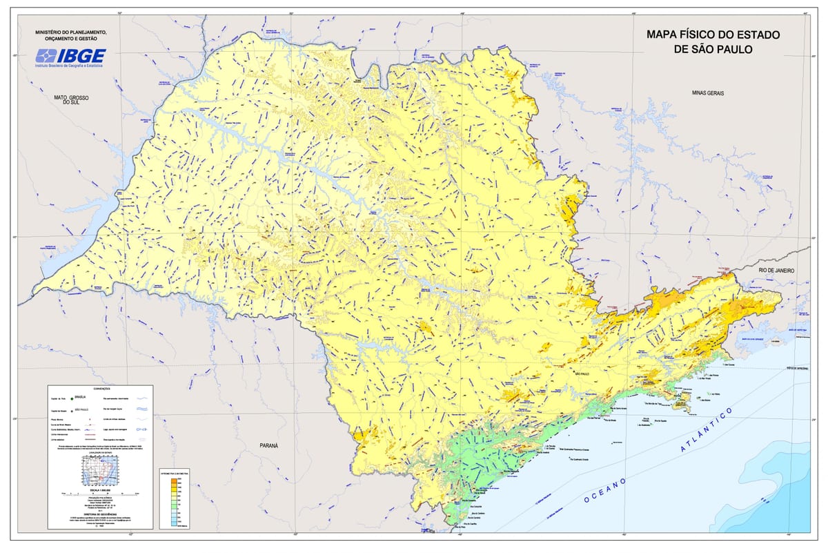 Карта Сан-Паулу полегшення