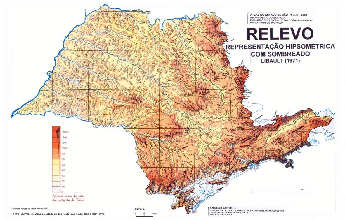 Карта топографічна Сан-Паулу