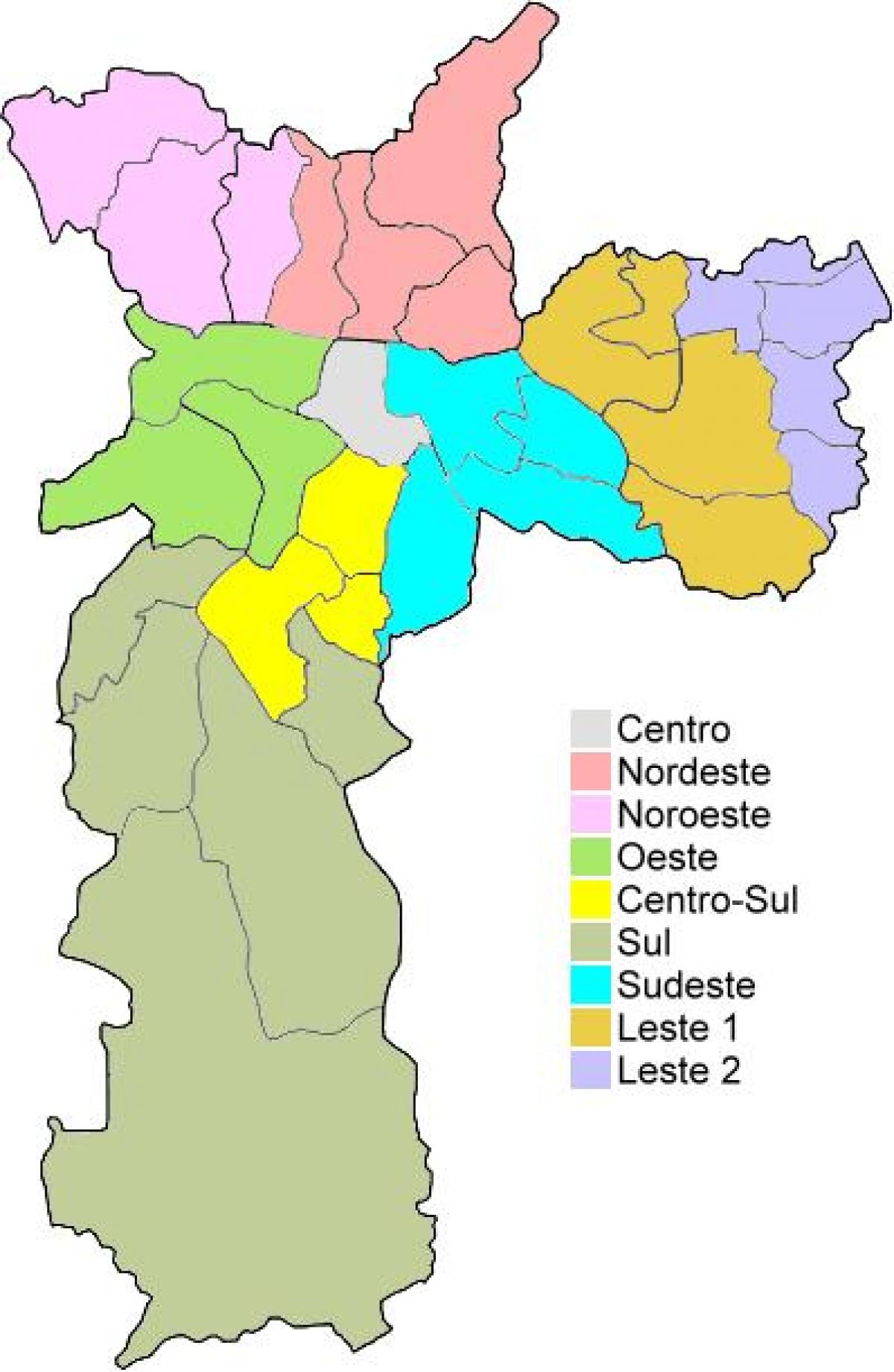 Карта адміністративних районів Сан-Паулу