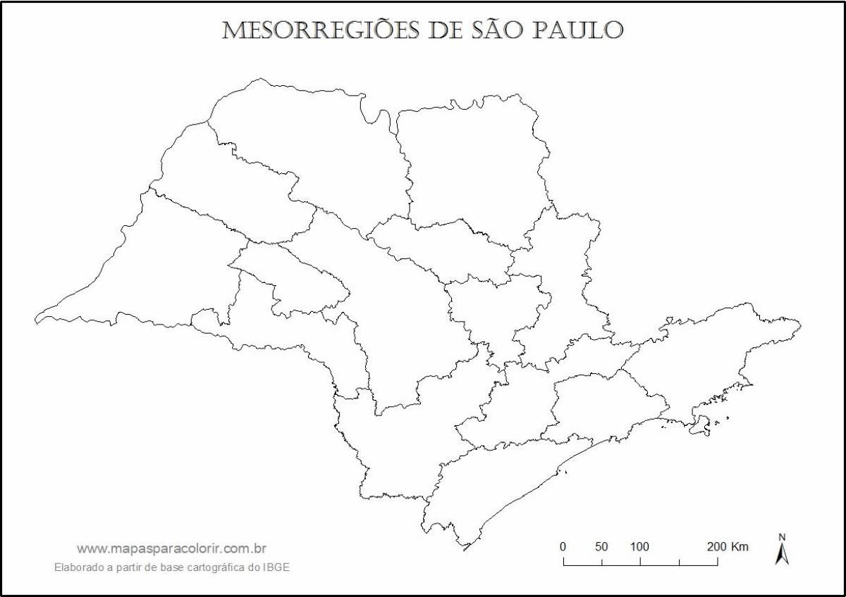 Карта Сан-Паулу Діва - регіони