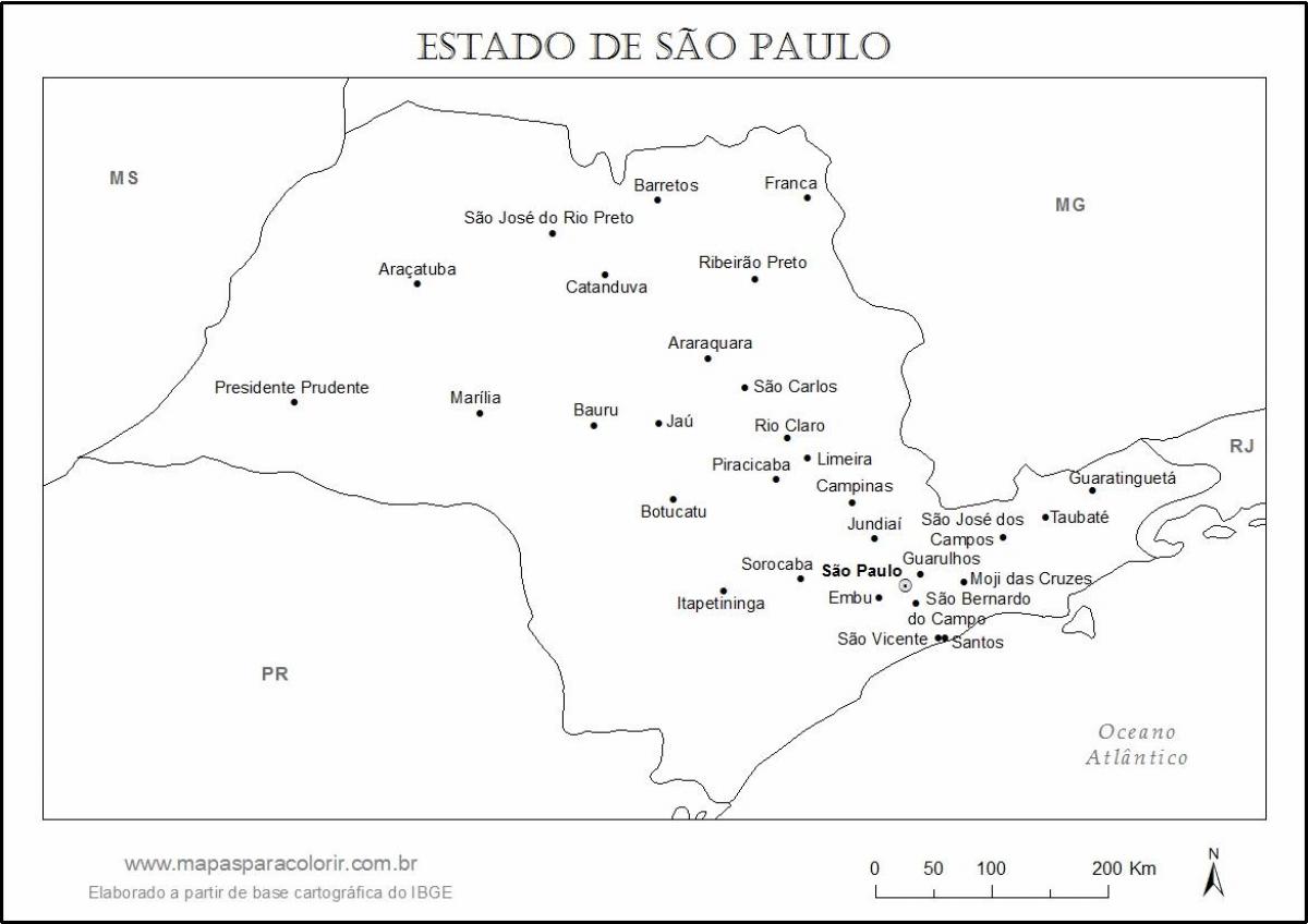 Карта Сан-Паулу Богородиці - головного міста