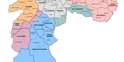 Карта адміністративна зона Сан-Паулу