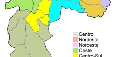 Карта адміністративних районів Сан-Паулу