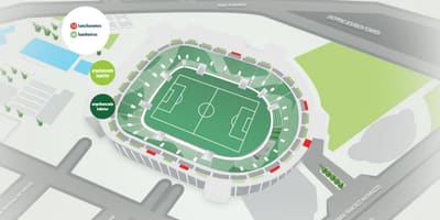 Карта Альянц Парк - верхні трибуни