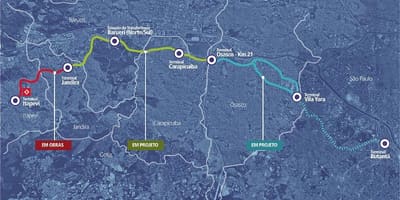 Карта коредоре метрополітан Итапеви