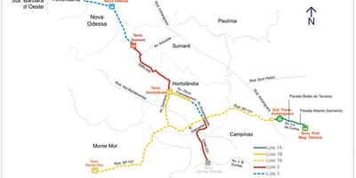 Карта коредоре метрополітан Biléo Соарес