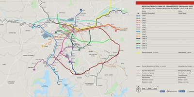 Карта транспортної мережі Сан-Паулу