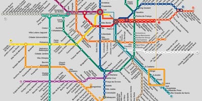 Карта метро Сан-Паулу