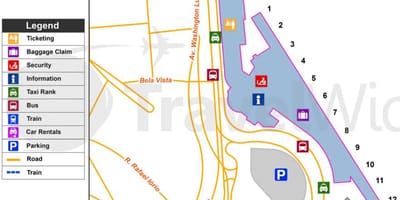 Карта Міжнародний аеропорт Конгоньяс