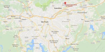 Карта Міжнародний аеропорт Guarulhos