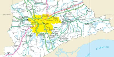 Карта автомобільних доріг околиці Сан-Паулу