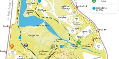 Карта парку Ибирапуэра