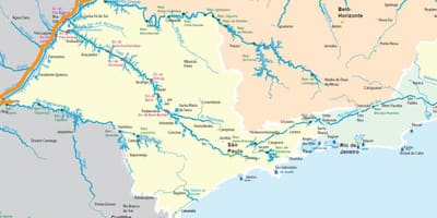 Карта Сан-Паулу річок