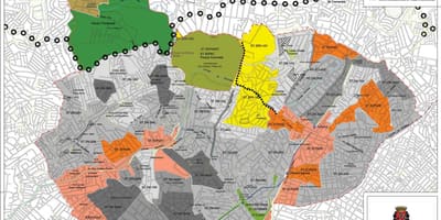 Карта Сантана-Сан-Паулу - захоплення землі