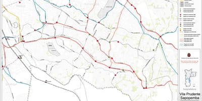 Карта Сан-Паулу-Віла-Пруденти - громадський транспорт
