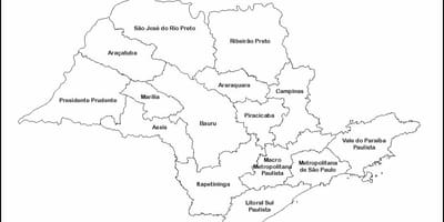 Карта Сан-Паулу Діва - імена регіонів