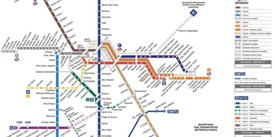 Карта столичний транспорт Сан-Паулу