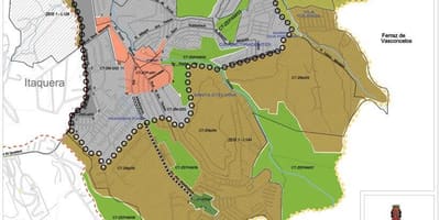 Карта Сідаде Тирадентесе Сан-Паулу - захоплення землі