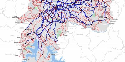 Карта терміналів автобус Сан-Паулу