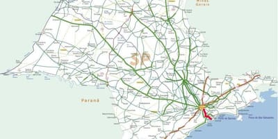 Карта шосе Аншиета - СП 150