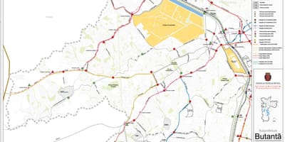 Карта Butantã Сан - Паулу - громадський транспорт