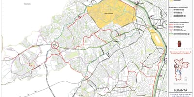 Карта Butantã Сан - Паулу - доріг