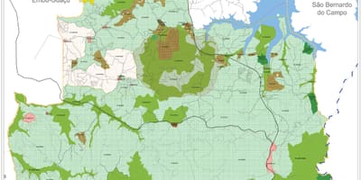 Карта Parelheiros Сан-Паулу - захоплення землі
